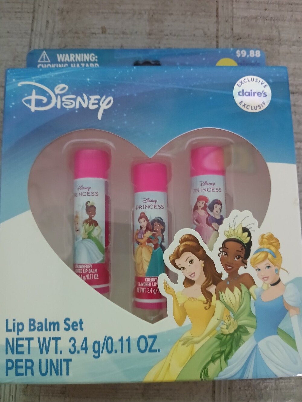 DISNEY PRINCESS LIP BALM SET NWT